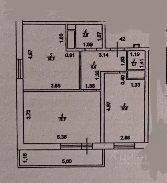 2-к кв. Краснодарский край, Краснодар ул. Евгении Жигуленко, 7к2 (62.0 ... - Фото 1