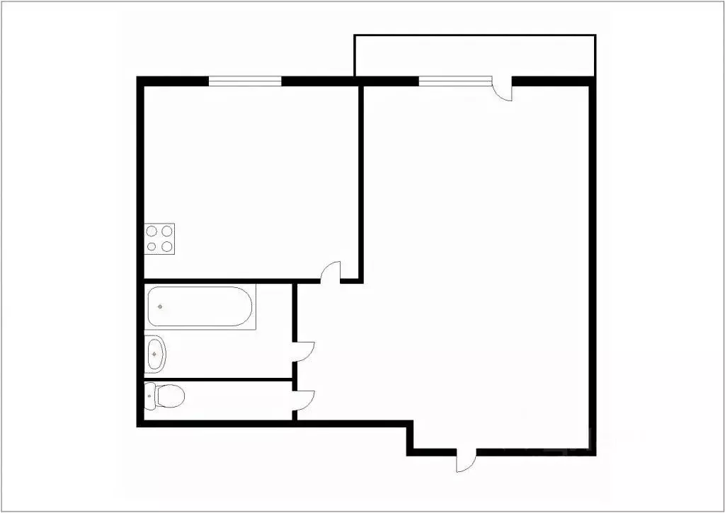 1-к кв. Кемеровская область, Новокузнецк ул. Березовая Роща, 40 (35.2 ... - Фото 2
