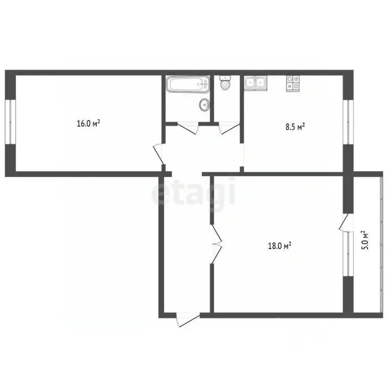 2-к кв. Челябинская область, Челябинск ул. Героев Танкограда, 118 ... - Фото 1