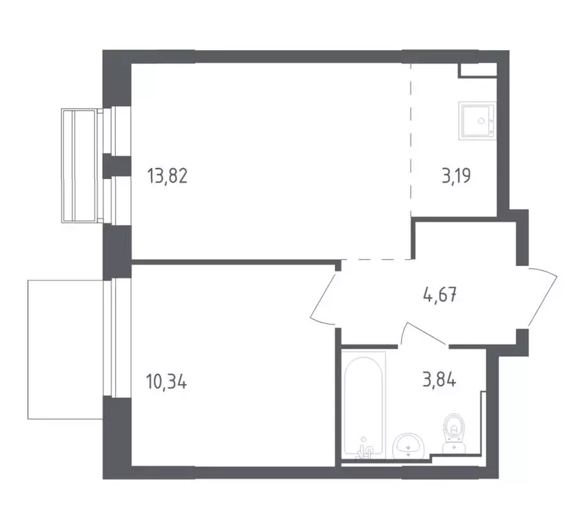 1-комнатная квартира: село Лайково, микрорайон Город-Событие, ЖК ... - Фото 1