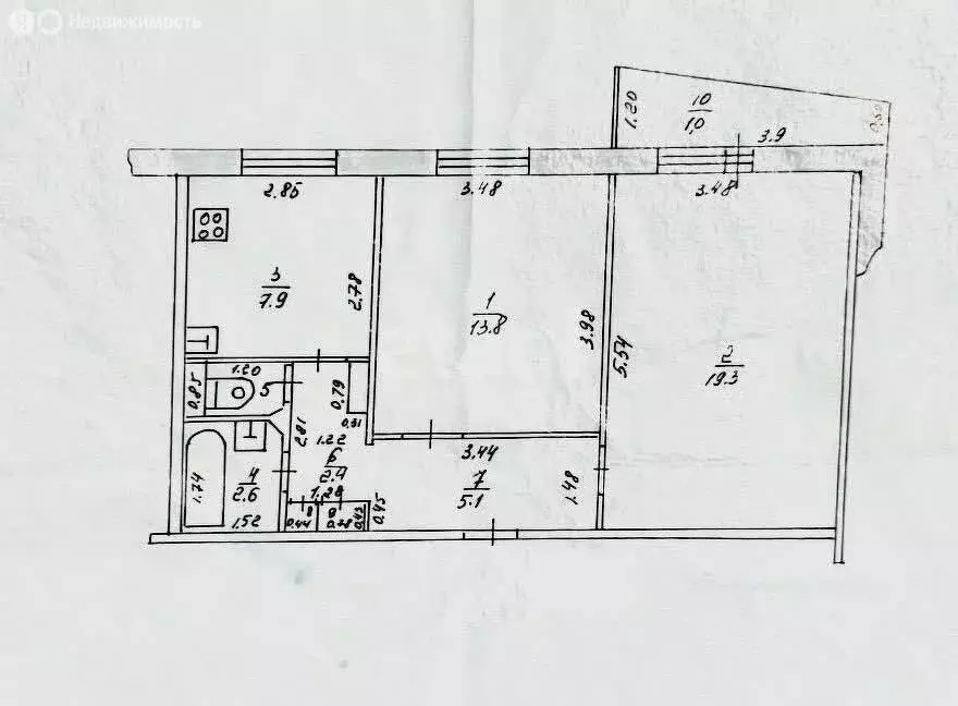 2-комнатная квартира: Казань, Ломжинская улица, 4 (52.6 м) - Фото 0
