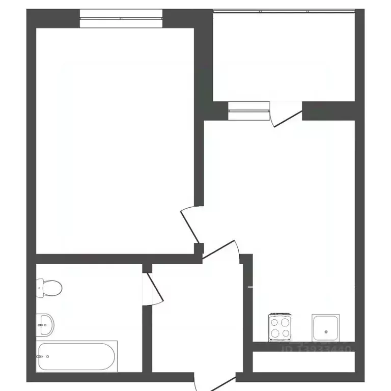 1-к кв. Тюменская область, Тюмень ул. Бакинских Комиссаров, 1 (32.0 м) - Фото 2