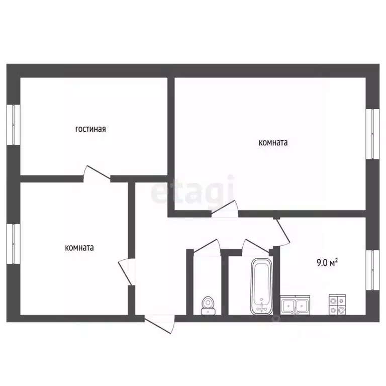 3-к кв. Ярославская область, Рыбинск ул. Колышкина, 15 (63.0 м) - Фото 1
