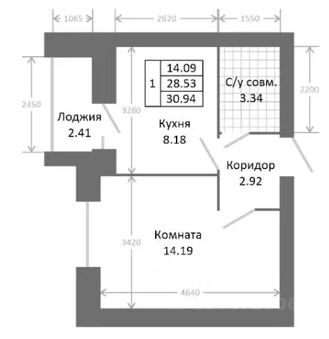 1-к кв. Ярославская область, Ярославль ул. Малая Норская, 3к1 (30.94 ... - Фото 2