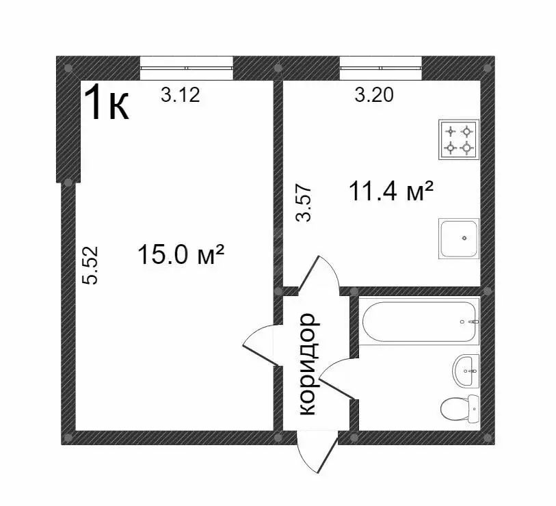 1-комнатная квартира: Вологда, Воркутинская улица, 7 (35.2 м) - Фото 1