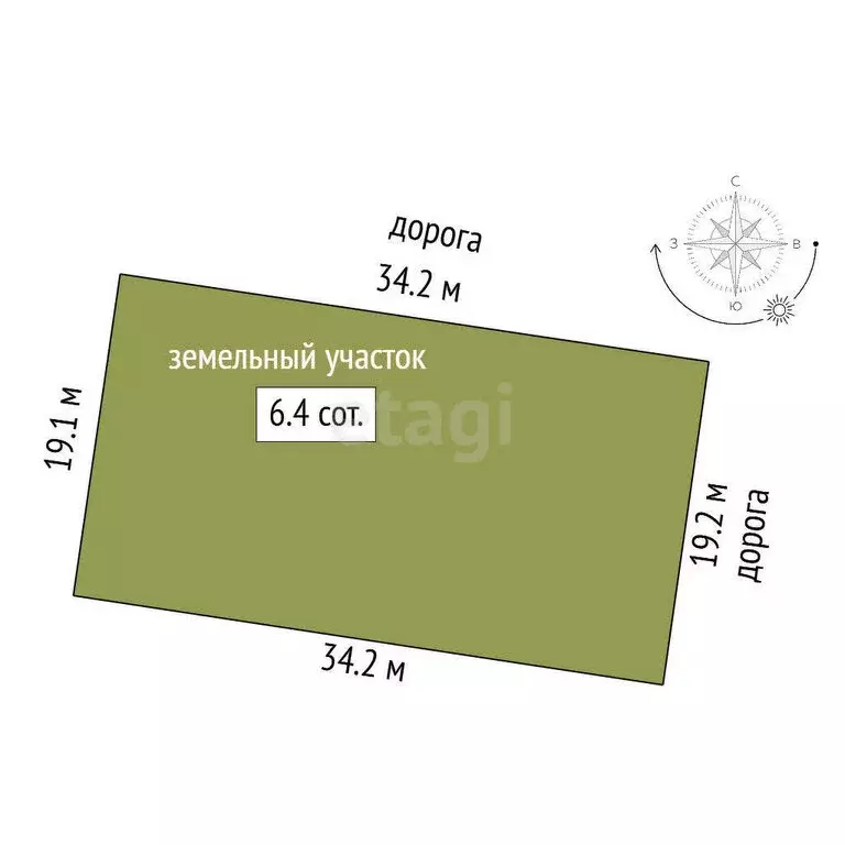 Участок в Нальчик, район Дубки (6.4 м) - Фото 1