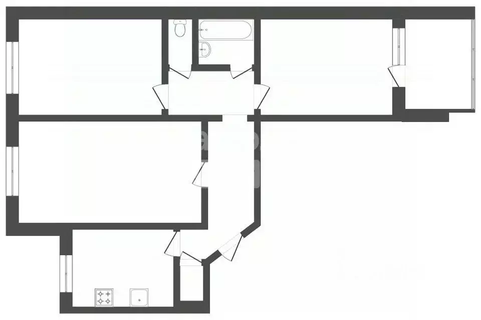 3-к кв. Челябинская область, Челябинск Комсомольский просп., 78а (67.1 ... - Фото 2