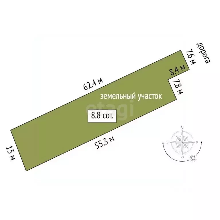Участок в Тюменская область, с. Нижняя Тавда ул. Ульянова (8.8 сот.) - Фото 2