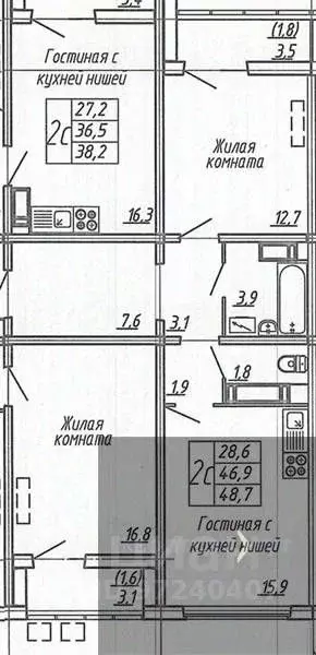 1-к кв. Воронежская область, Воронеж ул. Шишкова, 140Б/6 (48.7 м) - Фото 0