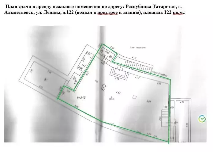 Помещение свободного назначения в Татарстан, Альметьевск ул. Ленина, ... - Фото 0