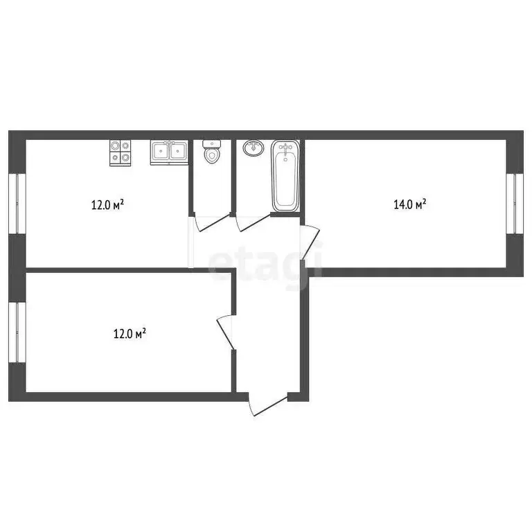 2-комнатная квартира: Ярославль, улица Нахимсона, 12 (59.9 м) - Фото 0
