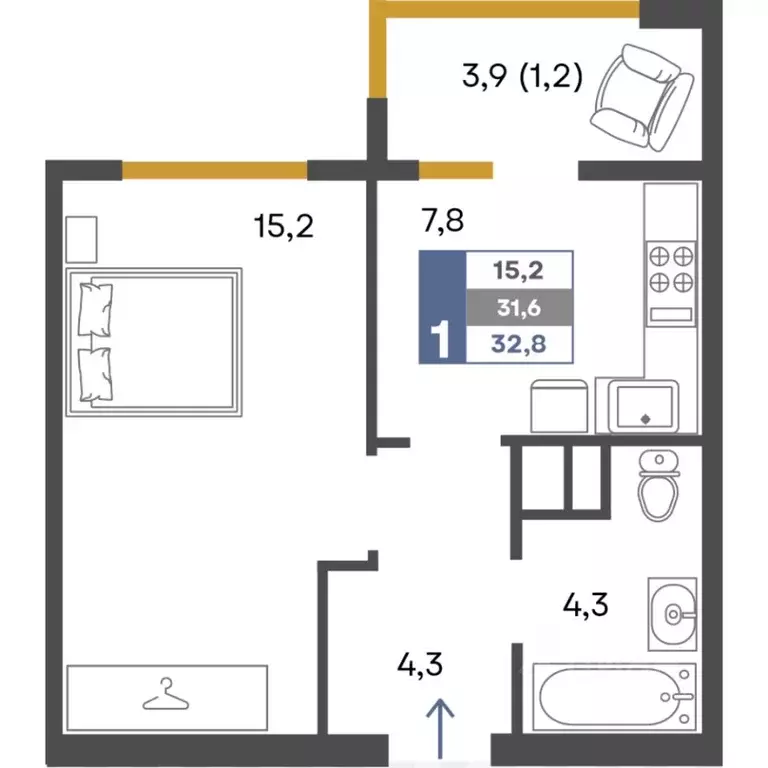 1-к кв. Крым, Симферопольский район, Добровское с/пос, с. Перевальное ... - Фото 1