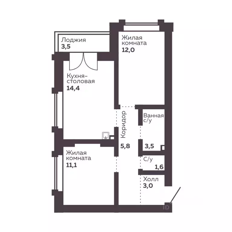 2-к кв. Свердловская область, Екатеринбург Уралмаш жилрайон, Голос ... - Фото 1