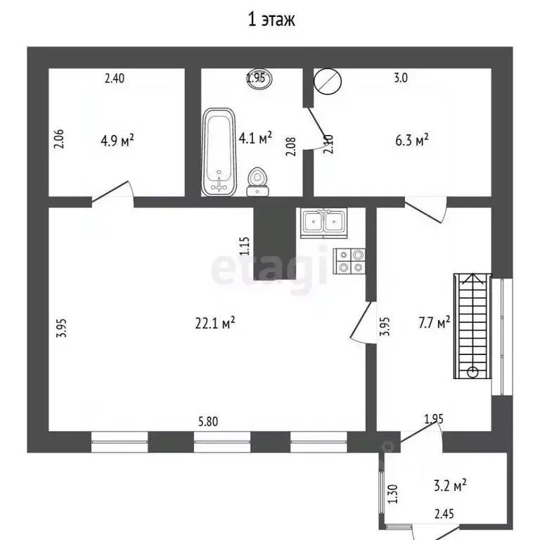 Дом в Ростовская область, Аксай Набережная ул. (95 м) - Фото 1