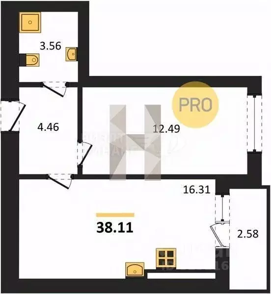 1-к кв. Калининградская область, Калининград Коммунистическая ул. ... - Фото 1