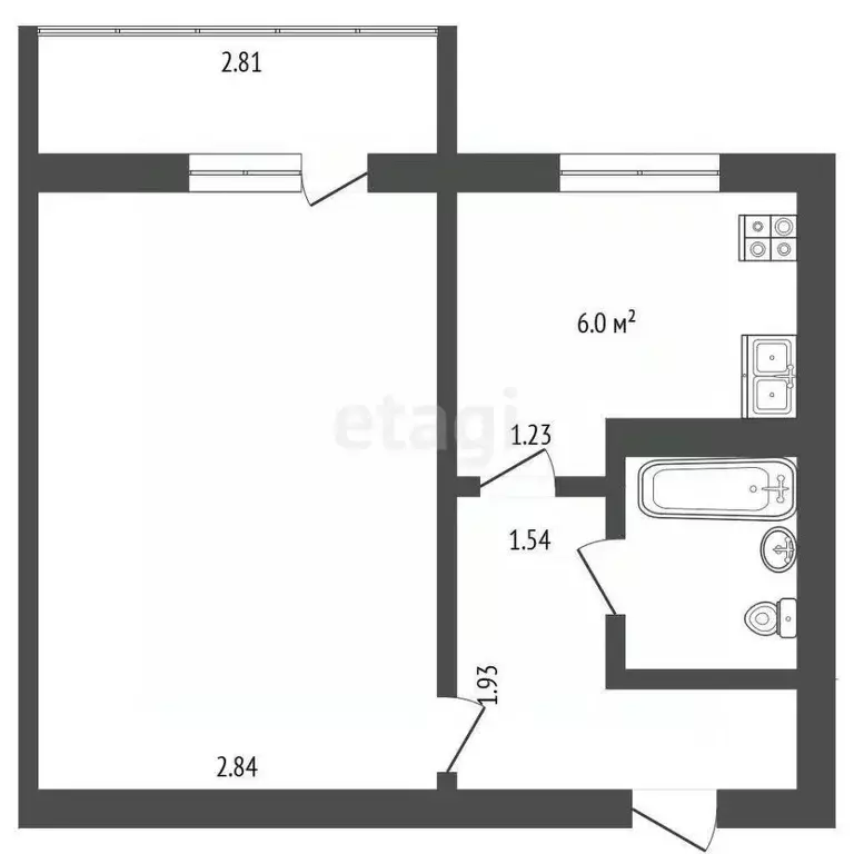 1-к кв. Мордовия, пос. Ромоданово ул. Дорожная, 4 (34.1 м) - Фото 1