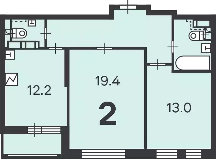 2-комнатная квартира: Москва, Родниковая улица, 5А (62 м) - Фото 0