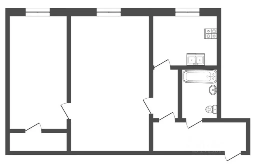 2-к кв. Тюменская область, Тюмень ул. Республики, 133 (43.0 м) - Фото 2