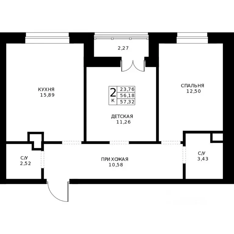 2-к кв. Нижегородская область, Нижний Новгород Ленгородок мкр, Мед ... - Фото 2