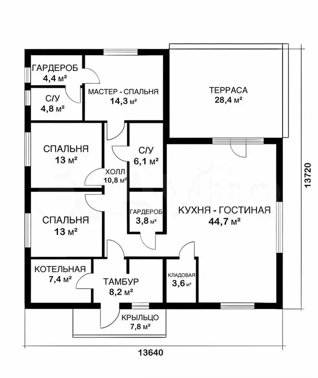 Дом 135 м на участке 8 сот. - Фото 0
