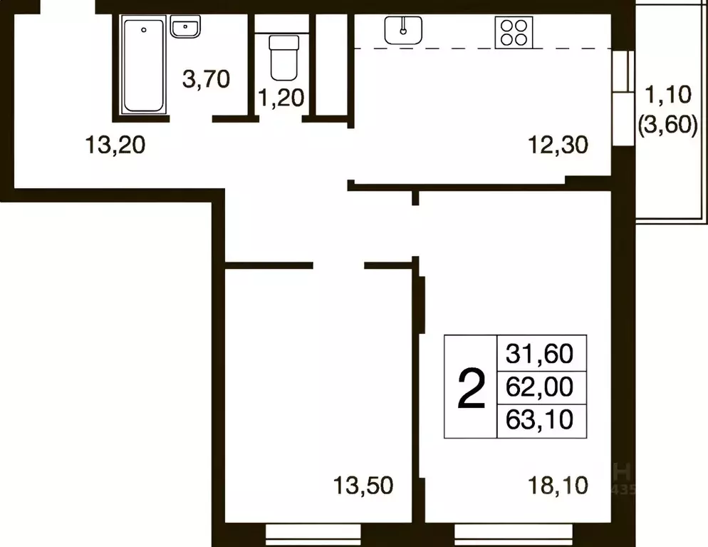 2-к кв. Московская область, Химки Сходня мкр, ул. 7-й Гвардейской ... - Фото 1