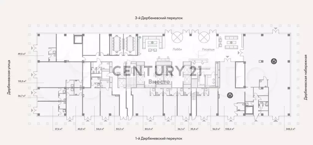 Продажа этажа под ретейл 1046,9 м2 в бизнес-центре премиального ... - Фото 0