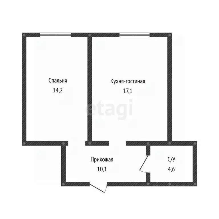 1-к кв. Дагестан, Махачкала Нефтекачка кв-л, ул. Буровая, 32 (53.0 м) - Фото 1