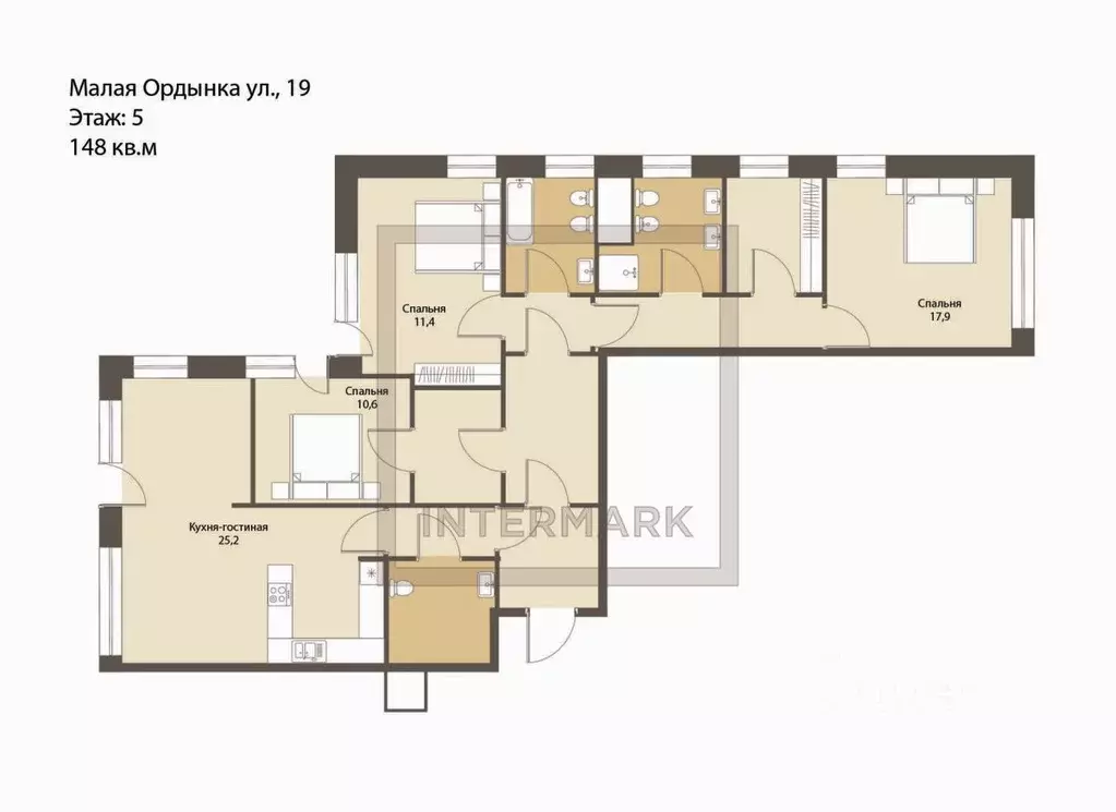 4-к кв. Москва ул. Малая Ордынка, 19 (148.2 м) - Фото 2