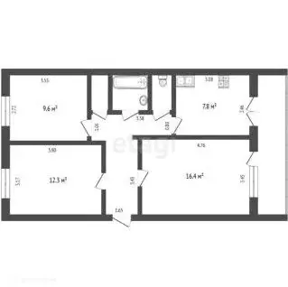 3-комнатная квартира: Абакан, улица Карла Маркса, 28 (60 м) - Фото 2