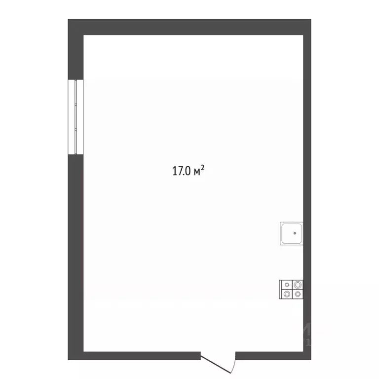 Студия Тюменская область, Тюмень Ставропольская ул., 19 (15.0 м) - Фото 1