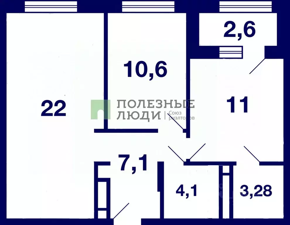 3-к кв. Башкортостан, Уфа ул. Энтузиастов, 7 (59.2 м) - Фото 1