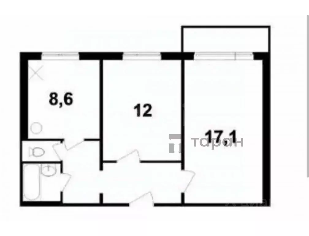 2-к кв. Челябинская область, Челябинск ул. Нахимова, 6А (50.8 м) - Фото 2