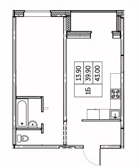 1-к кв. Чувашия, Чебоксары ул. П.В. Дементьева, поз1 (43.0 м) - Фото 0