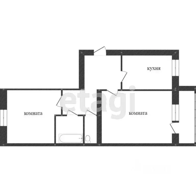 2-к кв. Белгородская область, Белгород ул. Губкина, 38б (60.4 м) - Фото 1