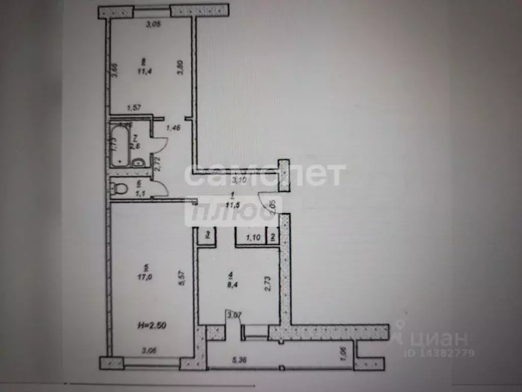 2-к кв. Ханты-Мансийский АО, Нягань 1-й мкр, 45 (52.7 м) - Фото 1