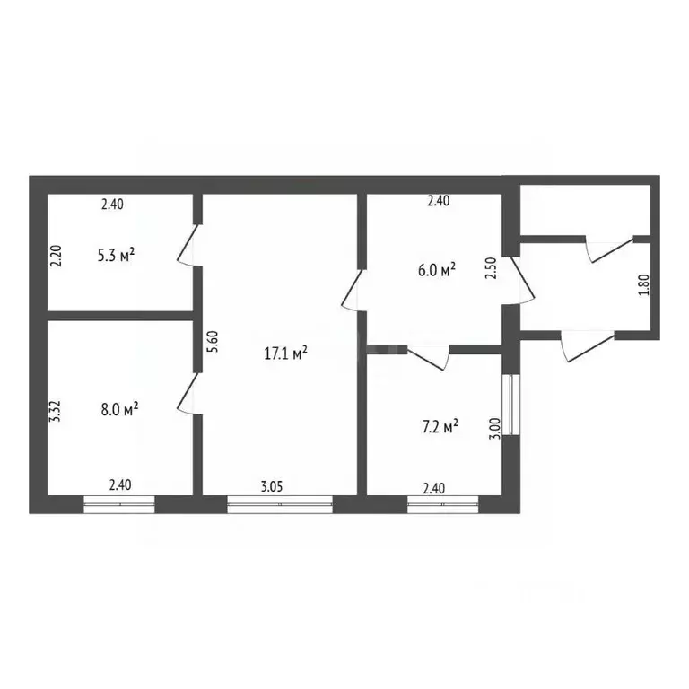 2-к кв. Омская область, Исилькуль Первомайская ул., 124 (43.6 м) - Фото 1