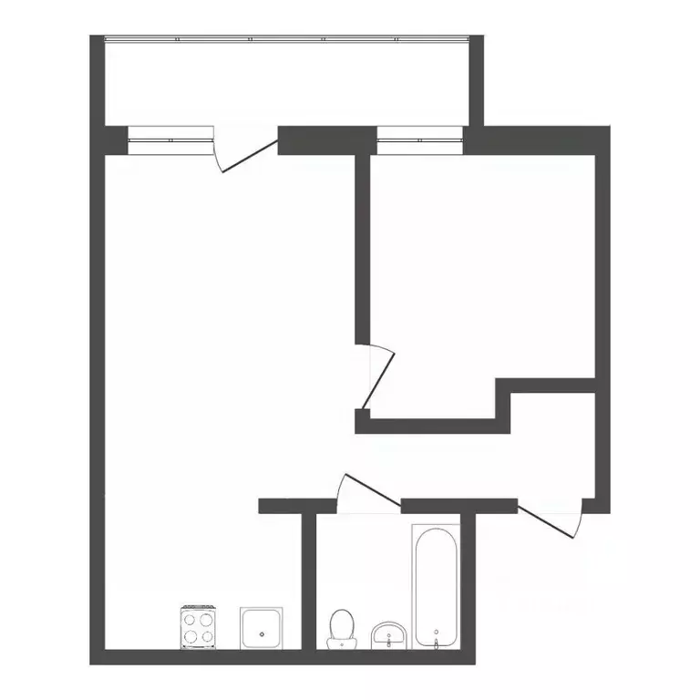 1-к кв. Тюменская область, Тюмень Полевая ул., 105 (65.0 м) - Фото 1