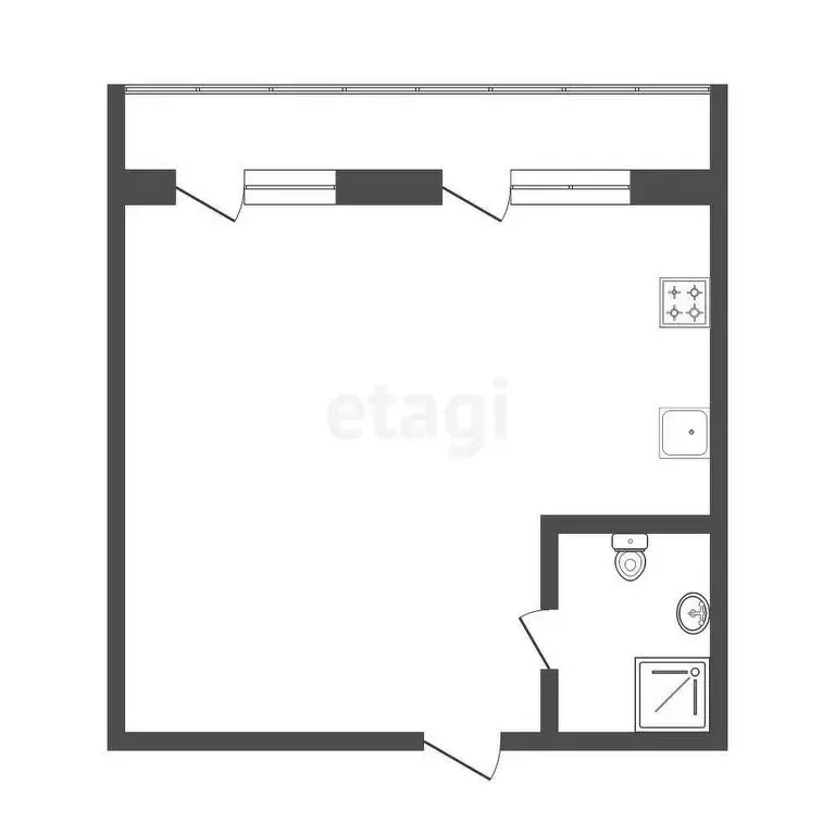 Квартира-студия: Сириус, Перелётная улица, 24 (30.4 м) - Фото 0