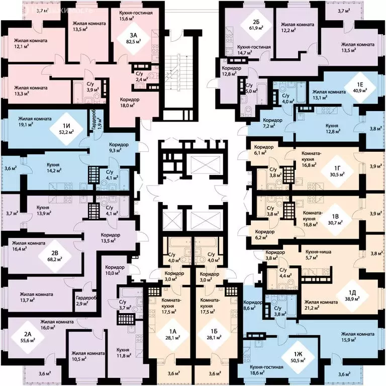 2-комнатная квартира: Екатеринбург, проспект Космонавтов, 108/4 (66.3 ... - Фото 2