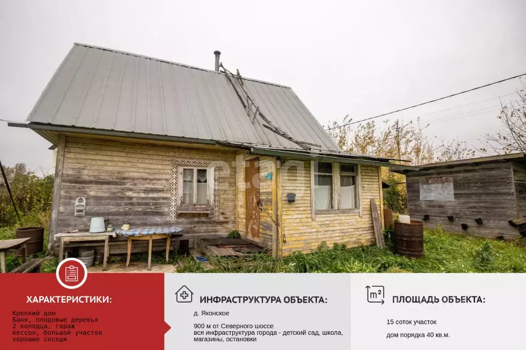 Дом в Вологодская область, Череповецкий район, д. Яконское ул. ... - Фото 2