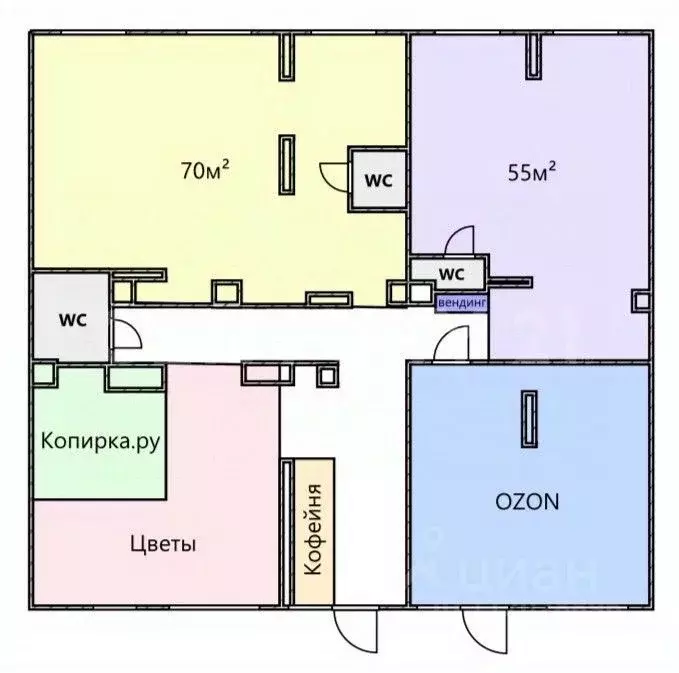 Помещение свободного назначения в Москва Олонецкая ул., 4 (55 м) - Фото 2
