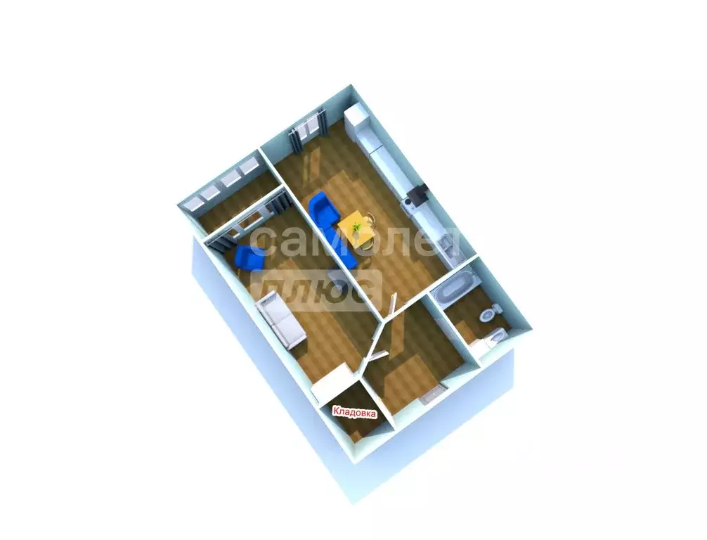 1-к кв. Татарстан, Зеленодольск ул. Бакы Урманче, 6 (50.0 м) - Фото 2