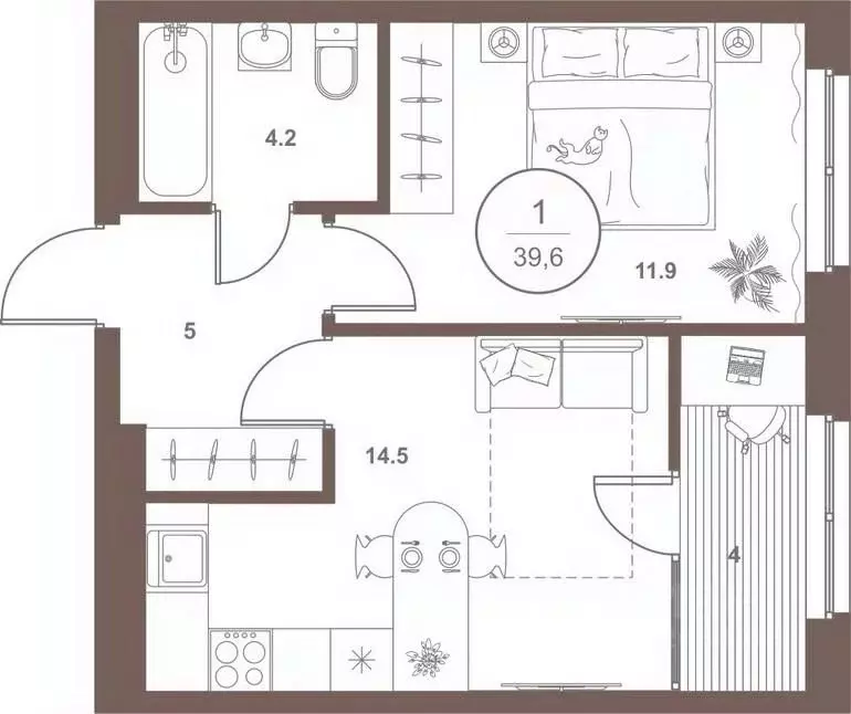 1-к кв. Пензенская область, Пенза Арбеково жилрайон, Дальнее Арбеково ... - Фото 2