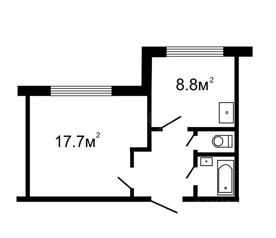 1-к кв. Челябинская область, Миасс ул. Академика Павлова, 40 (35.0 м) - Фото 2