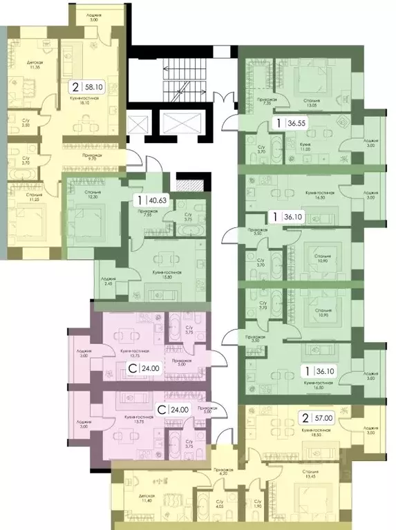 2-к кв. Смоленская область, Смоленск пос. Загорье, Загорье жилой ... - Фото 1