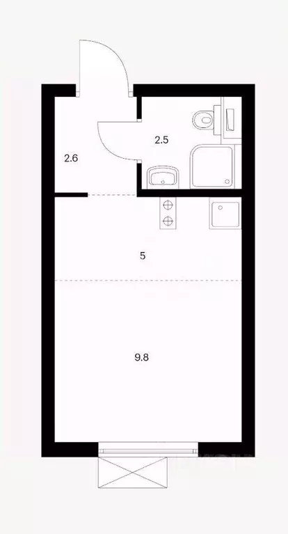 Квартира, студия, 19.5 м - Фото 1