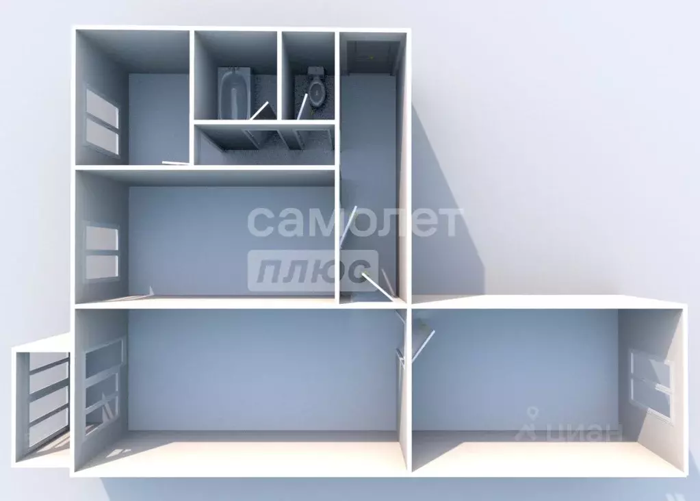 3-к кв. Хабаровский край, Хабаровск просп. 60-летия Октября, 82 (61.3 ... - Фото 2