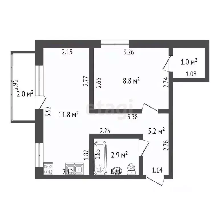 1-к кв. Оренбургская область, Оренбург ул. Аксакова, 9 (31.0 м) - Фото 1