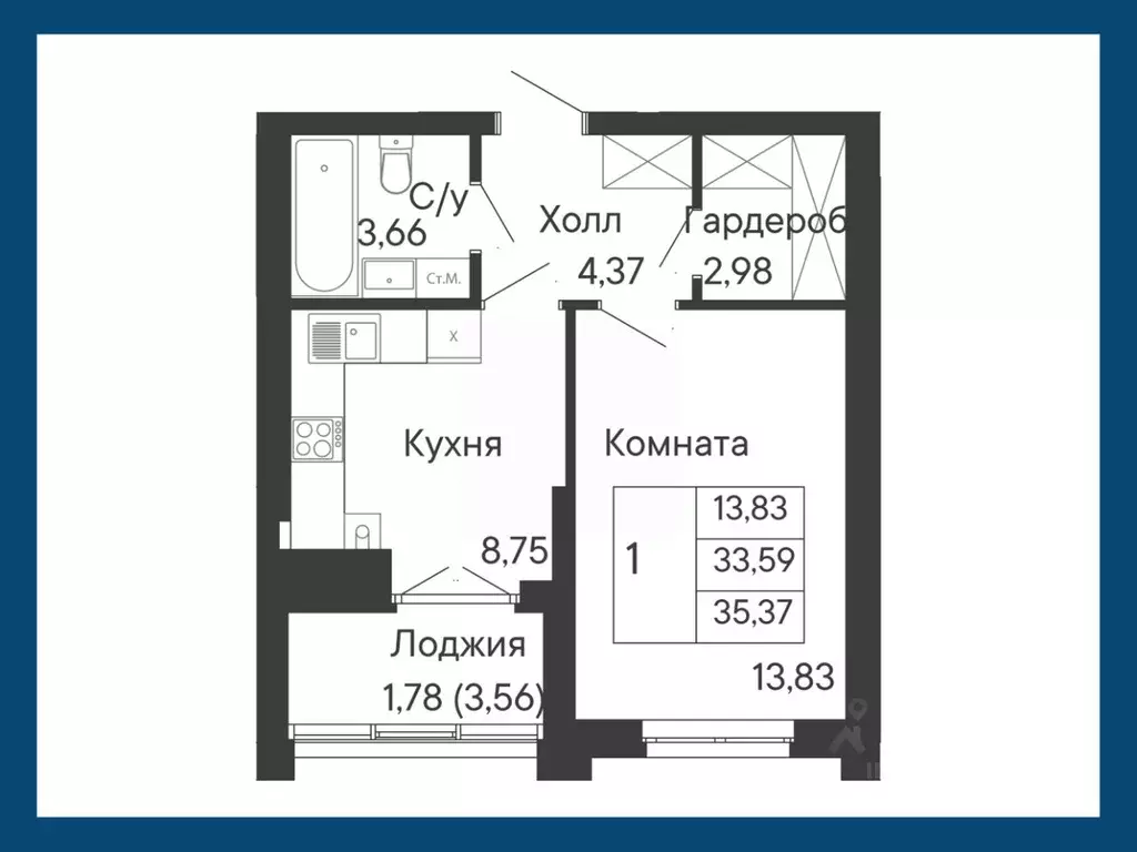 1-к кв. Ростовская область, Ростов-на-Дону Ривьера жилой квартал,  ... - Фото 1