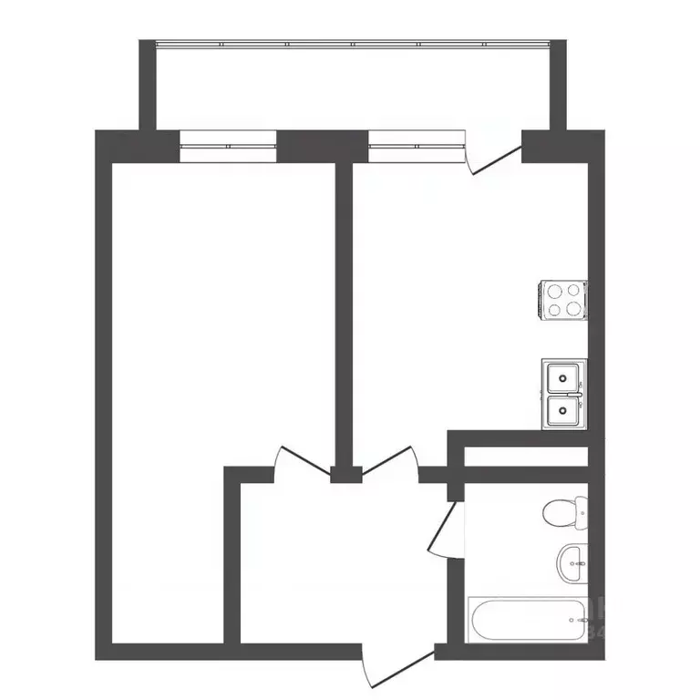 1-к кв. Тюменская область, Тюмень Микрорайон мыс, ул. Судоремонтная, ... - Фото 2